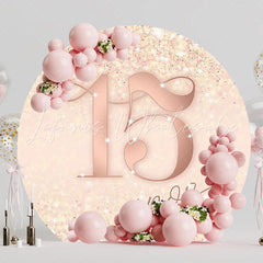 My 15 Years Ros¨¦ Round Backdrop for Birthday Party