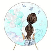 My 15 Years Tiffany Round Backdrop for Birthday Event