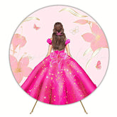 My 15th Birthday Pink Glitter Fun Round Backdrop for Celebration