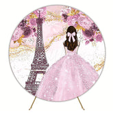 My Sweet 15 Paris Round Backdrop for Special Celebration