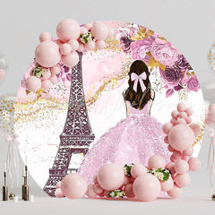 My Sweet 15 Paris Round Backdrop for Special Celebration