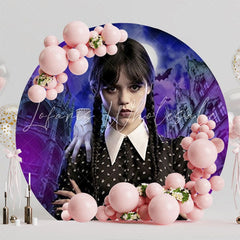 Mystery Wednesday Party Round Backdrop For Unique Celebration