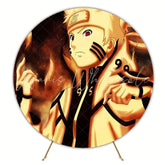 Naruto Ninja Action Round Backdrop For Anime Theme Events