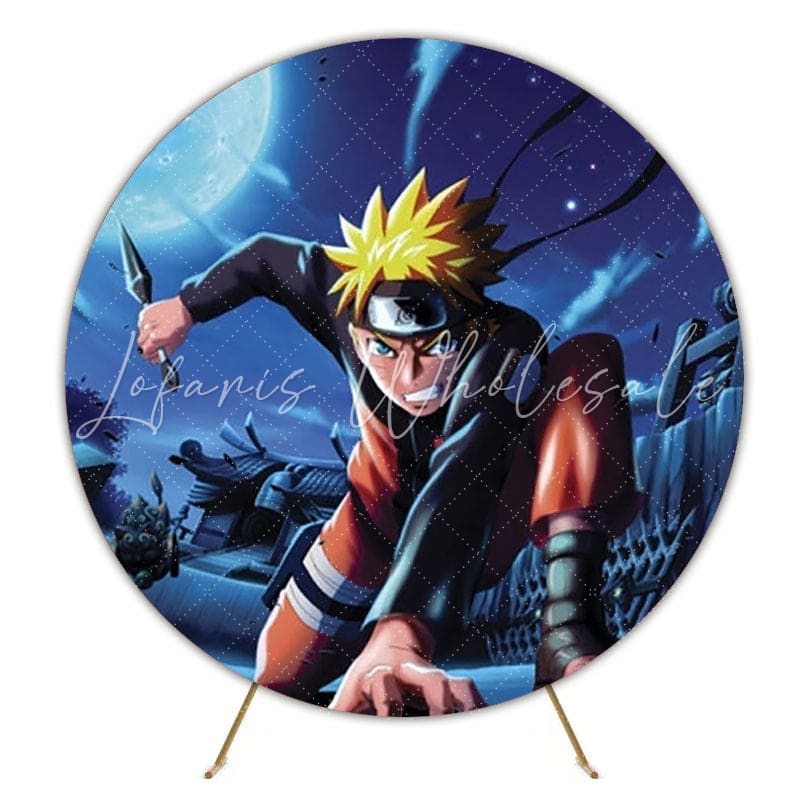 Naruto Shippuden Ninja Round Backdrop For Anime Fan Gatherings