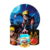 Naruto Themed Round Backdrop and Cylinders Kit for Kids Events