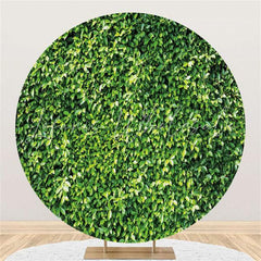 Lofaris Natural Leaves Wedding Custom Round Backdrop Theme