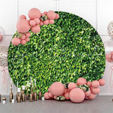 Lofaris Natural Leaves Wedding Custom Round Backdrop Theme