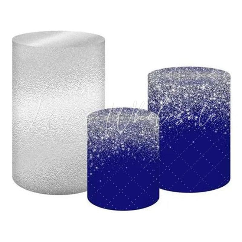 Navy Blue Glitter Shine Sparkle Themed Cover Cylinders Kit