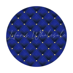 Lofaris Navy Blue Gold Dot Circle Happy Birthday Backdrop