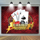 Lofaris Navy Red Casino Night Jackpot Birthday Party Backdrop