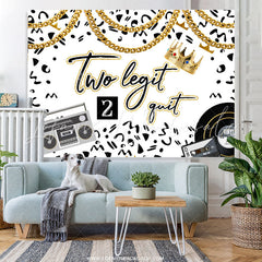 Lofaris Necklace Rock Music Happy 2Nd Birthday Backdrop