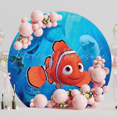 Nemo Round Backdrop For Underwater Kids Party Celebration