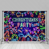 Lofaris Neon Light Brick Wall Backdrop For Christmas Party
