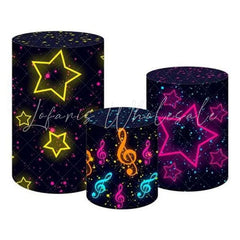Neon Star Shine Fun Themed Cover Cylinders Kit