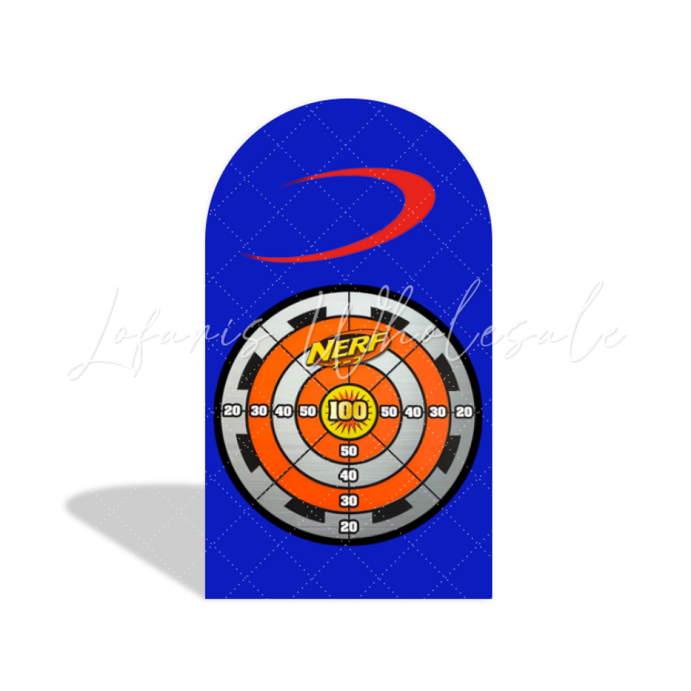 NERF Theme Happy Birthday Party Arch Backdrop Wall Cloth Cover