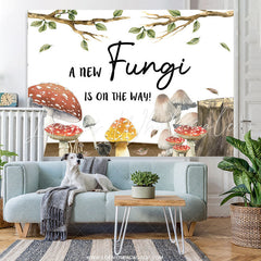 Lofaris New Fungi Is On The Way Gender Reveal Baby Shower Backdrop