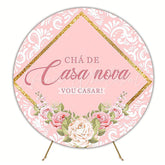 New House Party Round Backdrop for Housewarming Party