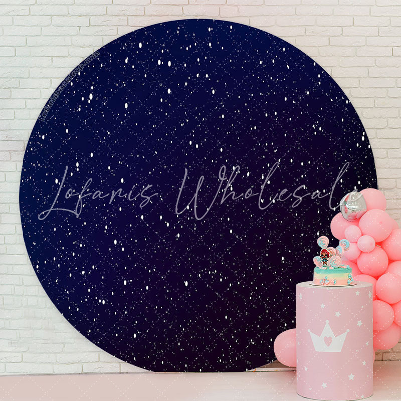 Lofaris Night Sky Sparkling Stars Happy Birthday Backdrop