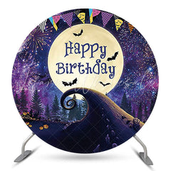 Lofaris Nightmare Halloween Moon Circle Birthday Backdrop
