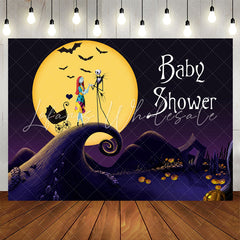 Lofaris Nightmare Halloween Pumpkin Baby Shower Backdrop