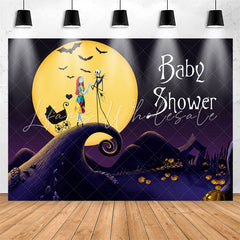 Lofaris Nightmare Halloween Pumpkin Baby Shower Backdrop