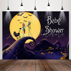 Lofaris Nightmare Halloween Pumpkin Baby Shower Backdrop