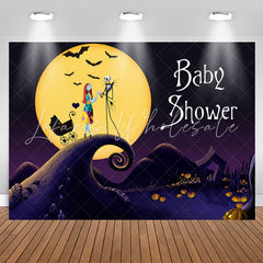 Lofaris Nightmare Halloween Pumpkin Baby Shower Backdrop