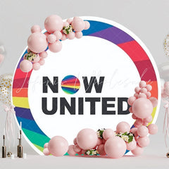 Now United Music Theme Round Backdrop For Fan Celebrations
