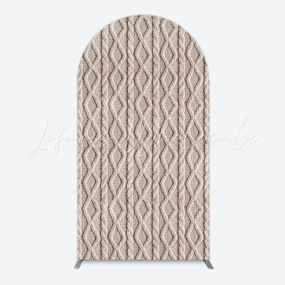 Nude Knit Texture Arch Backdrop for Minimalist Display