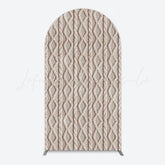Nude Knit Texture Arch Backdrop for Minimalist Display