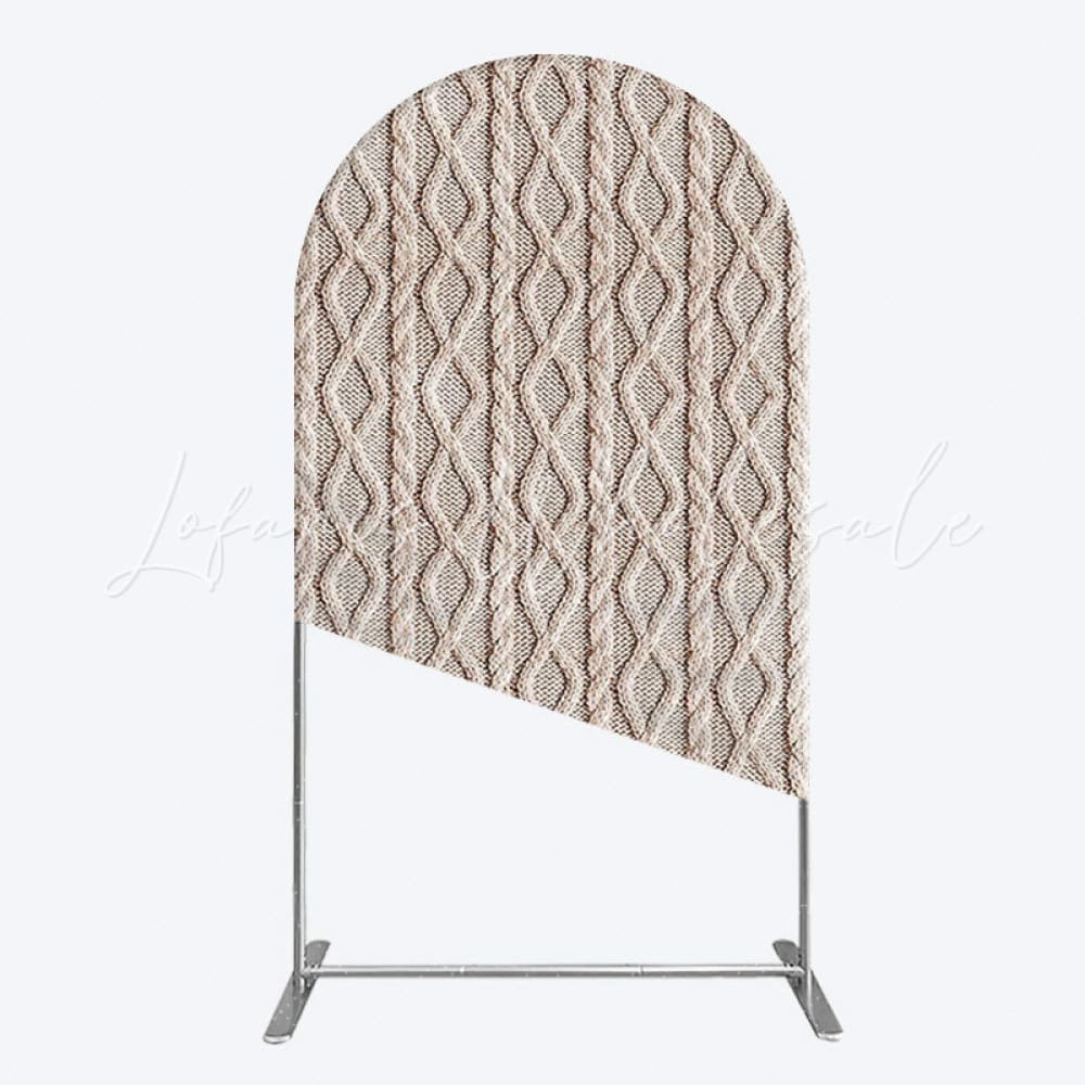 Nude Knit Texture Arch Backdrop for Minimalist Display