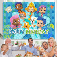 Lofaris Ocean Bubble Children Happy Birthday Party Backdrop