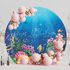 Ocean-Themed Seabed Round Backdrop For Underwater Party Fun