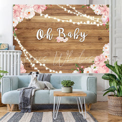 Lofaris Oh Baby Flower Wooden Shower Backdrop For Girl