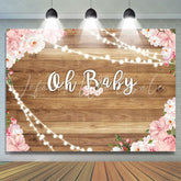 Lofaris Oh Baby Flower Wooden Shower Backdrop For Girl
