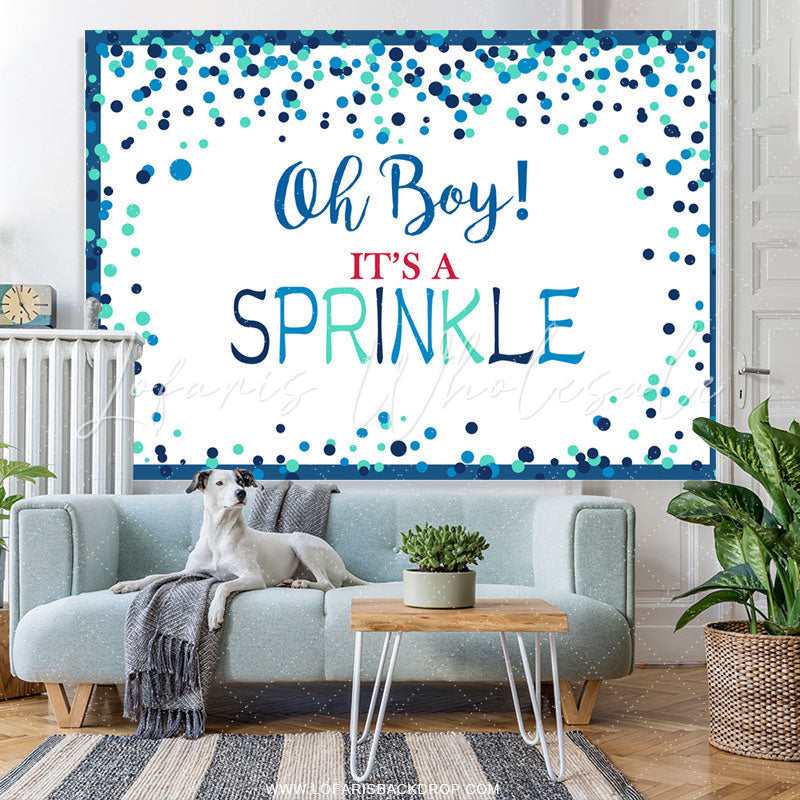 Lofaris Oh Boy Its A Sprinkle Simple Baby Shower Backdrop