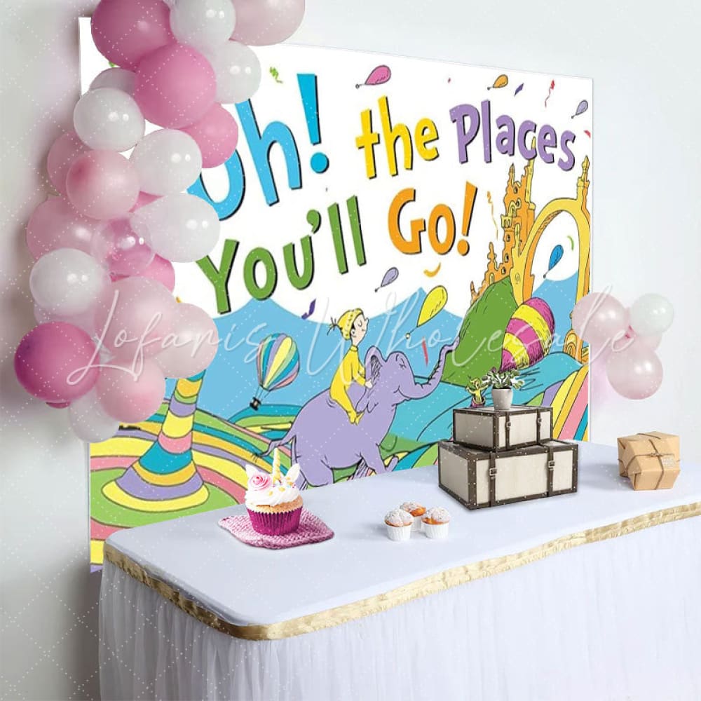 Oh The Places Youll Go Backdrop For Kindergarten Preschool Graduation