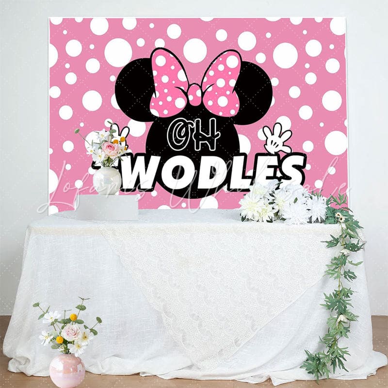 Oh Twodles Disney Minnie Mouse 2nd Birthday Party Backdrop