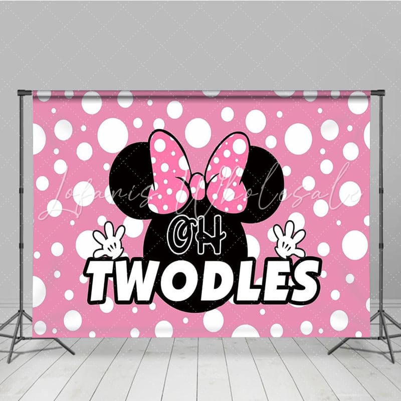 Oh Twodles Disney Minnie Mouse 2nd Birthday Party Backdrop