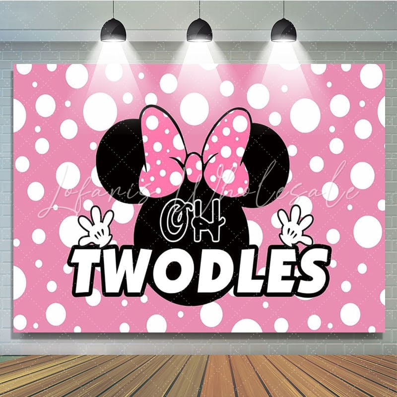 Oh Twodles Disney Minnie Mouse 2nd Birthday Party Backdrop