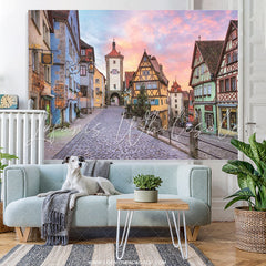 Lofaris Oktoberfest Bavarian Party German Town Street Holiday Backdrop