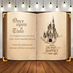 Lofaris Once Upon A Time Castle Book Birthday Backdrop