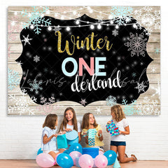 Lofaris One-derland Winter Snowflake Board Photoshoot Backdrop