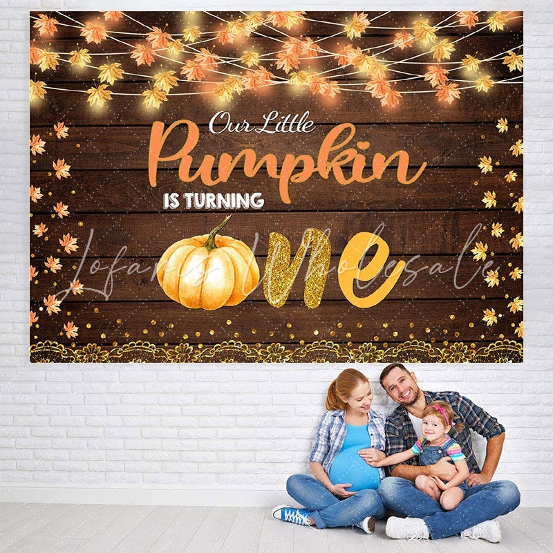 Lofaris One Little Pumpkin Is Turning Photo Backdrop for Baby Shower