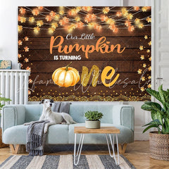 Lofaris One Little Pumpkin Is Turning Photo Backdrop for Baby Shower