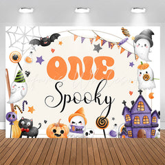 Lofaris One Spooky Boo Halloween Theme 1St Birthday Backdrop