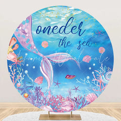 Lofaris Oneder The Sea Mermaid Coral Shell Circle Backdrop