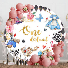Lofaris Onederland Dress Floral Round 1st Birthday Backdrop