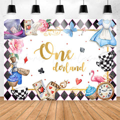 Lofaris Onederland Magician Black Rhombus 1st Birthday Backdrop