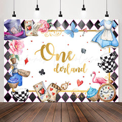 Lofaris Onederland Magician Black Rhombus 1st Birthday Backdrop